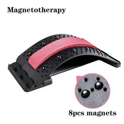 Magnetotherapy Multi-Level Adjustable Back Massager Stretcher Waist Neck Fitness Lumbar Cervical Spine Support Pain Relief